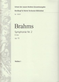 Brahms Symphony No 2 Op73 Dmaj Violin 1 Part Sheet Music Songbook