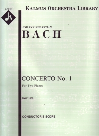 Bach Concerto 2 Harpsichords C Min Bwv1060 Score Sheet Music Songbook