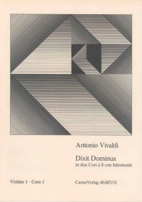 Vivaldi Dixit Dominus Rv594 1st Violin Part Sheet Music Songbook