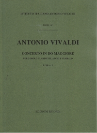 Vivaldi Concerto Cello C Min F/ Score Fiii/1rv401 Sheet Music Songbook