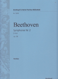 Beethoven Symphony No 2 D Op36 Full Score Sheet Music Songbook