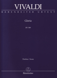 Vivaldi Gloria Rv589 Full Score Sheet Music Songbook