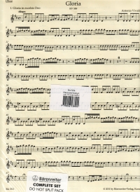 Vivaldi Gloria Rv589 Wind Set Sheet Music Songbook