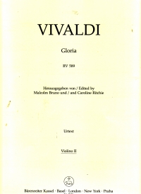 Vivaldi Gloria Rv589 Violin Ii Sheet Music Songbook