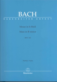 Bach Mass Bmin Bwv 232 Full Score Revised Pb Sheet Music Songbook