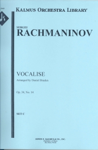 Rachmaninov Vocalise Op34 No 14 Braden Score/parts Sheet Music Songbook
