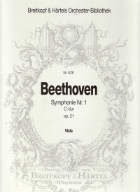 Beethoven Symphony No 1 Op 21 Viola Part Sheet Music Songbook