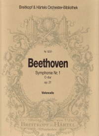 Beethoven Symphony No 1 Op 21 Cello Part Sheet Music Songbook