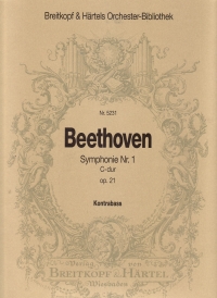 Beethoven Symphony No 1 Op 21 D/bass Part Sheet Music Songbook