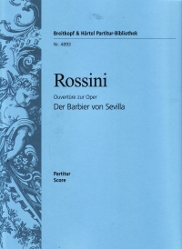 Rossini Barber Of Seville Overture Full Score Sheet Music Songbook