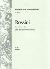 Rossini Barber Of Seville Overture Violin 1 Part Sheet Music Songbook