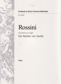 Rossini Barber Of Seville Overture Viola Part Sheet Music Songbook