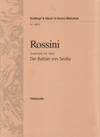 Rossini Barber Of Seville Overture Cello Part Sheet Music Songbook