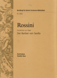 Rossini Barber Of Seville Overture D/bass Part Sheet Music Songbook