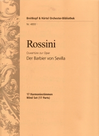 Rossini Barber Of Seville Overture Wind Set Sheet Music Songbook