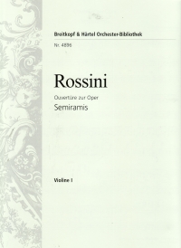 Rossini Semiramide Overture Violin 1 Part Sheet Music Songbook