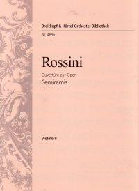 Rossini Semiramide Overture Violin 2 Part Sheet Music Songbook