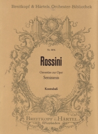 Rossini Semiramide Overture D/bass Part Sheet Music Songbook
