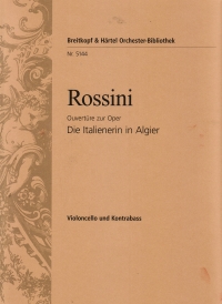 Rossini Italian Girl In Algiers Overture Cello Sheet Music Songbook