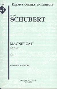 Schubert Magnificat In C Major D 486 Full Score Sheet Music Songbook
