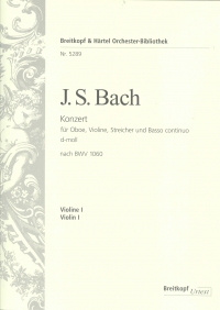 Bach Concerto D Minor Bwv1060 Violin 1 Part Sheet Music Songbook