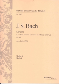 Bach Concerto D Minor Bwv1060 Violin 2 Part Sheet Music Songbook