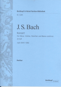 Bach Concerto D Minor Bwv1060 Full Score Sheet Music Songbook