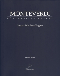 Monteverdi Vespro Della Beata Vergine Full Score Sheet Music Songbook