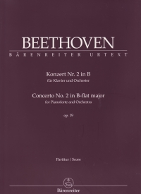 Beethoven Piano Concerto No 2 Bb Op19 Full Score Sheet Music Songbook