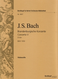 Bach Brandenburg Concerto No 5 Cello Part Sheet Music Songbook