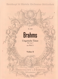 Brahms Hungarian Dances 5 6 & 7 Violin 2 Sheet Music Songbook