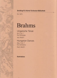 Brahms Hungarian Dances 5 6 & 7 Double Bass Sheet Music Songbook