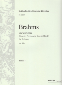 Brahms Variations On Theme By Haydn Op56a Violin I Sheet Music Songbook