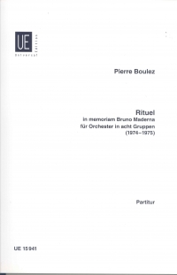Boulez Rituel In Memoriam Bruno Maderna Sheet Music Songbook