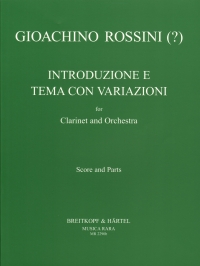 Rossini Introduzione E Tema Con Variazioni Sc/pts Sheet Music Songbook