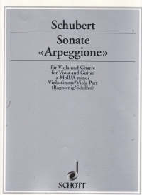 Schubert Sonata Arpeggione D821 Viola Part Sheet Music Songbook