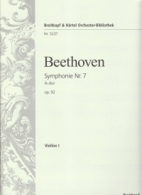 Beethoven Symphony No7 A Major Op92 Violin 1 Sheet Music Songbook