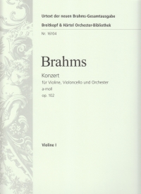 Brahms Double Concerto A Minor Op102 Violin 1 Part Sheet Music Songbook