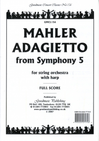 Mahler Adagietto From Symphony 5 Full Score Sheet Music Songbook