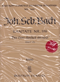 Bach Cantata 196 Der Herr Denket An Vlc/db Part Sheet Music Songbook