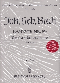 Bach Cantata 196 Der Herr Denket An Viola Part Sheet Music Songbook