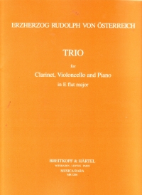 Archduke Rudolph Of Austria Trio Cl/c/pno Sheet Music Songbook