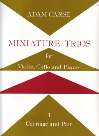 Carse Carriage & Pair Miniature Trios No 3 Sheet Music Songbook