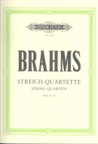 Brahms String Quartets (3) Op51 No1&2,op67 (parts) Sheet Music Songbook
