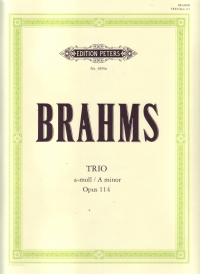 Brahms Clarinet Trio Op 114 A Minor (clar/vc/pno) Sheet Music Songbook