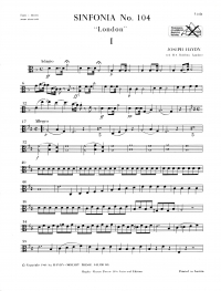 Haydn Sinfonia No 104 Viola Sheet Music Songbook