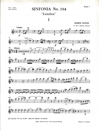 Haydn Sinfonia No 104 Wind Set Sheet Music Songbook