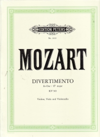 Mozart Divertimento Kv563 Violin/cello/viola Sheet Music Songbook
