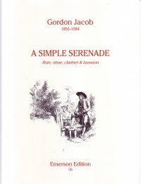 Jacob Simple Serenade (flute/oboe/clt/bassoon) Sheet Music Songbook