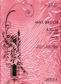 Bruch 8 Pieces No 7 Bmaj Op83 (cl/vln,vla,pno) Sheet Music Songbook